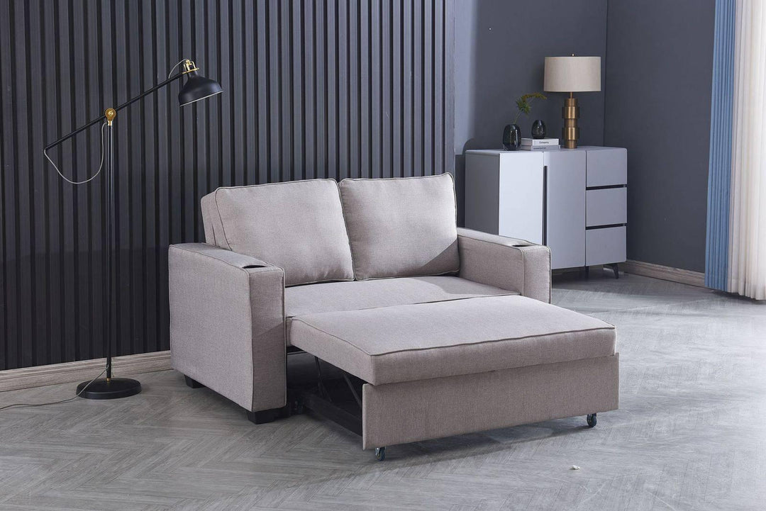 Miles 2 seater Sofa bed - Beige - DLB Furniture
