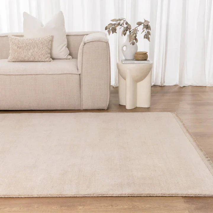Charleston Hand-Knotted Wool Rug Beige - DLB Furniture