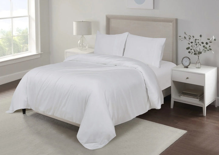 100% Tencel Fabric Fitted Sheet White - DLB Furniture