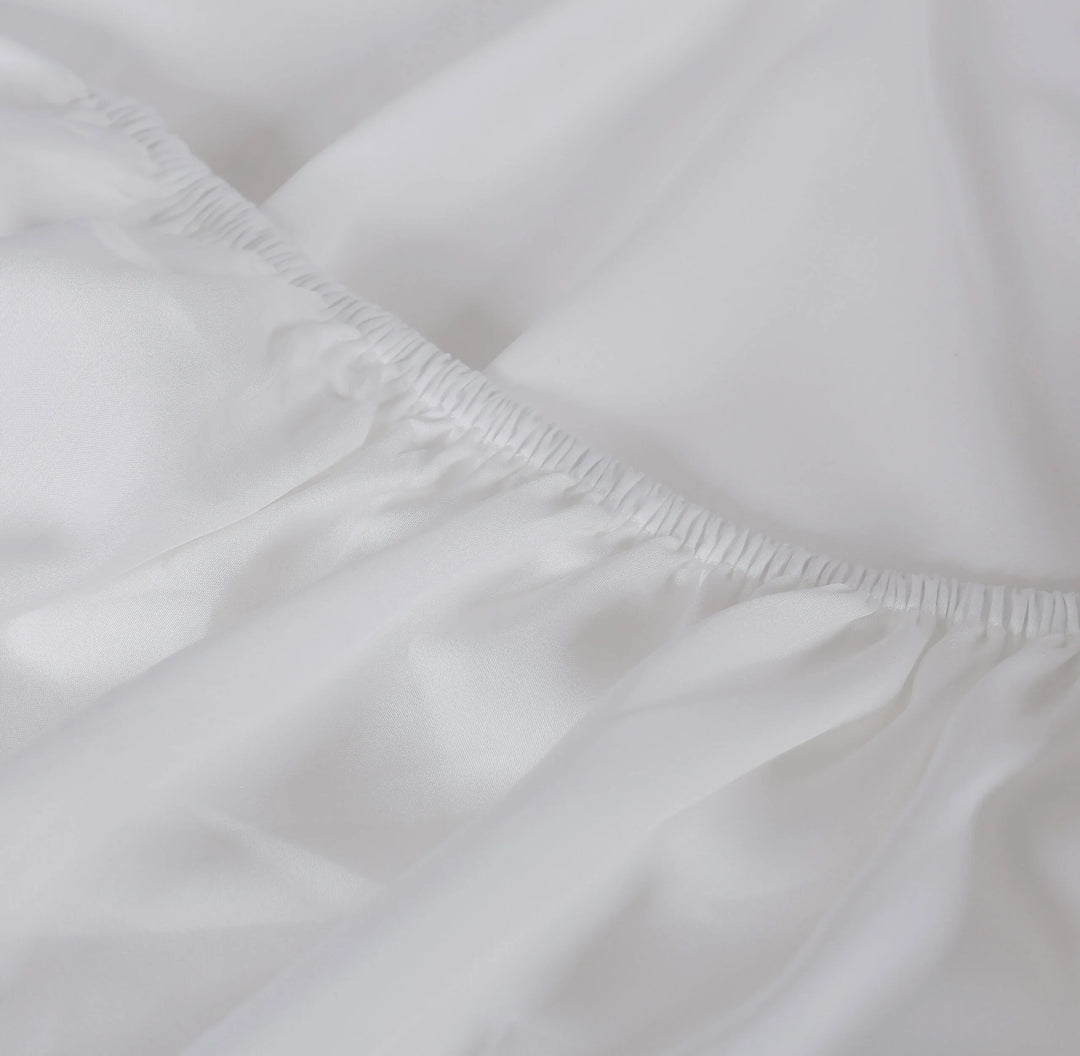 100% Tencel Fabric Fitted Sheet White - DLB Furniture
