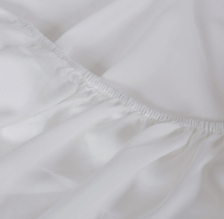 100% Tencel Fabric Fitted Sheet White - DLB Furniture