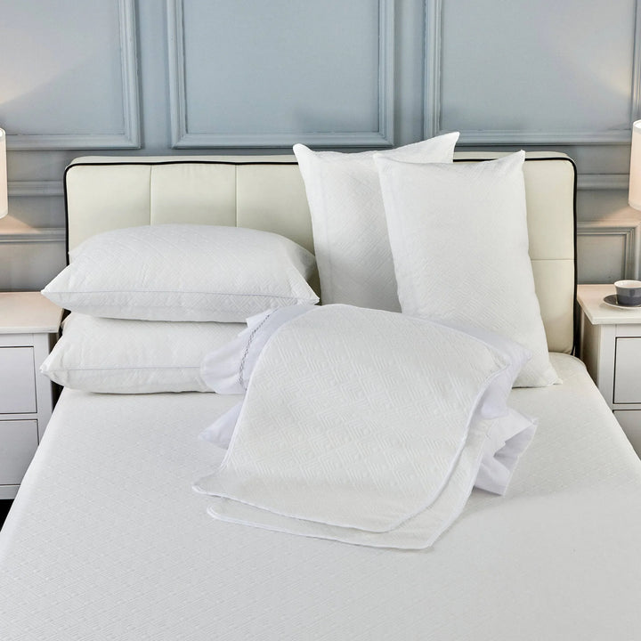 Waterproof Mattress Protector Tencel Fabric White Double - DLB Furniture