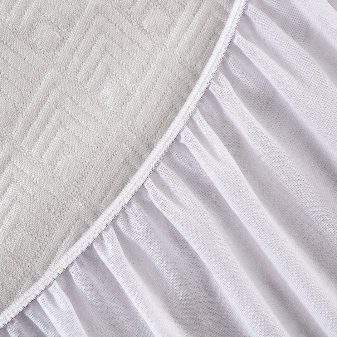 Waterproof Mattress Protector Tencel Fabric White Double - DLB Furniture