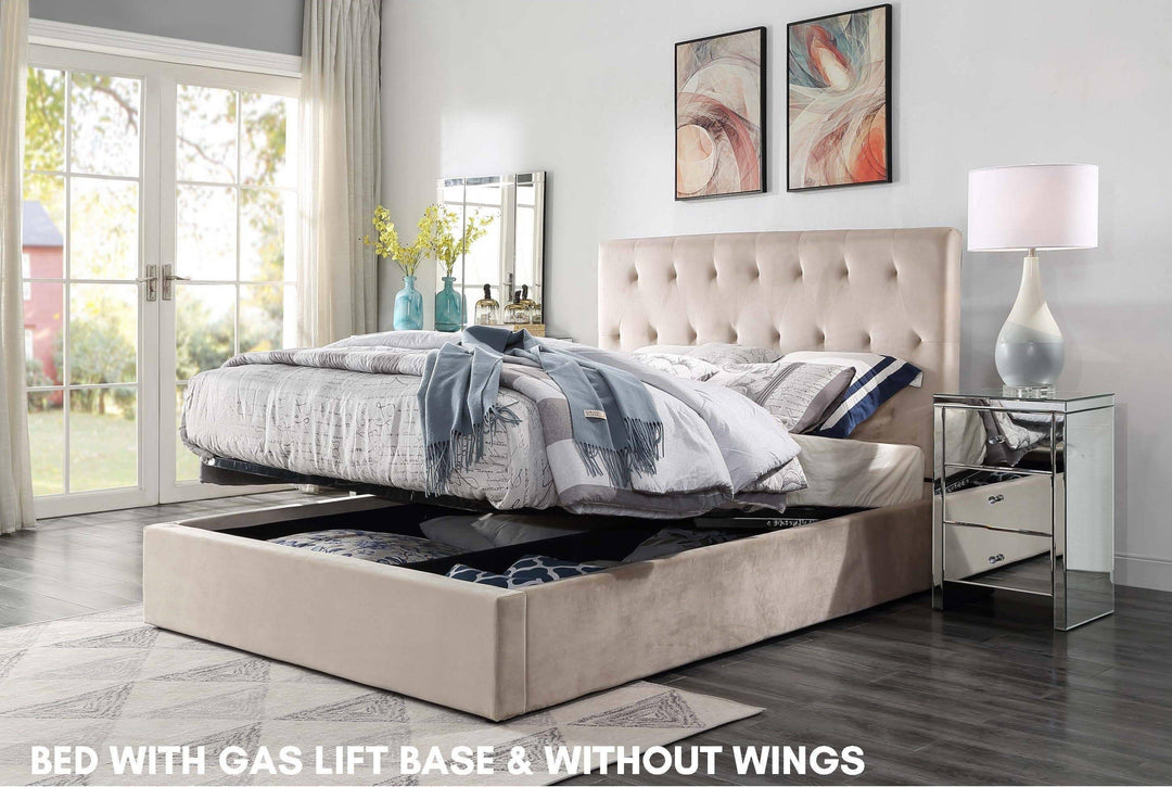 Merida Queen Velvet Bed - DLB Furniture
