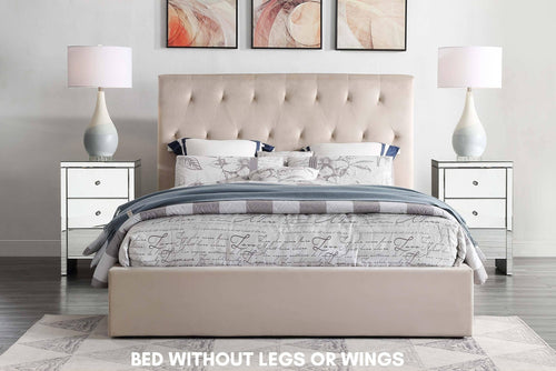 Merida Queen Velvet Bed - DLB Furniture