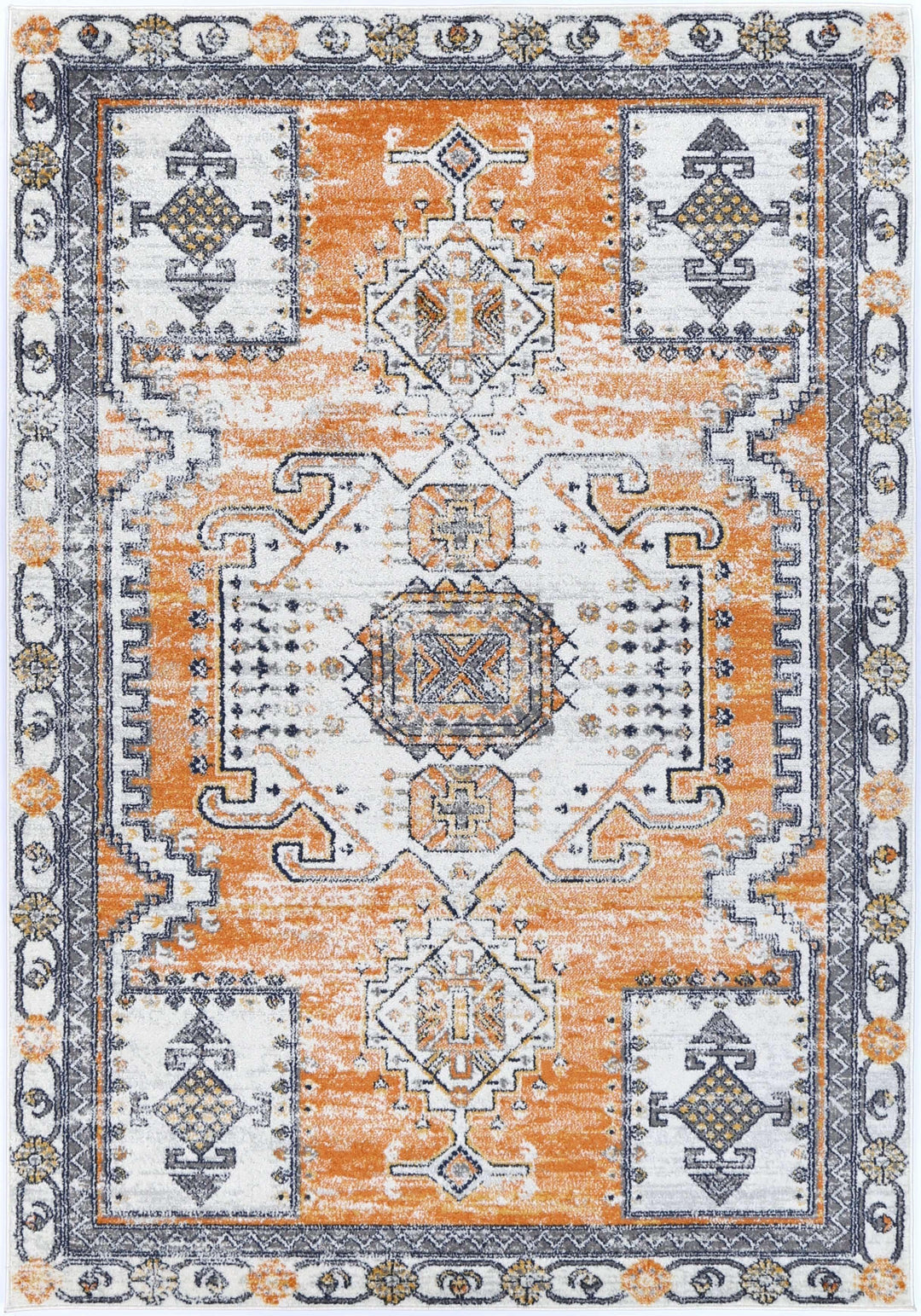 Provence Sunburst Terracotta & Cream Rug - DLB Furniture