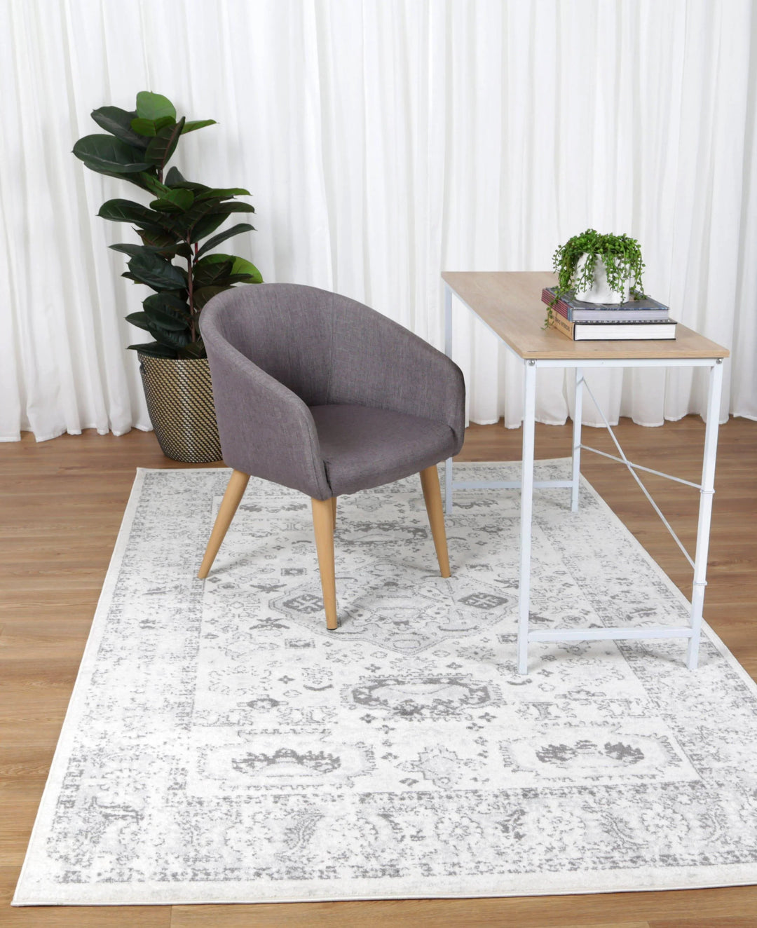 Provence Trellis Cream & Light Grey Rug - DLB Furniture