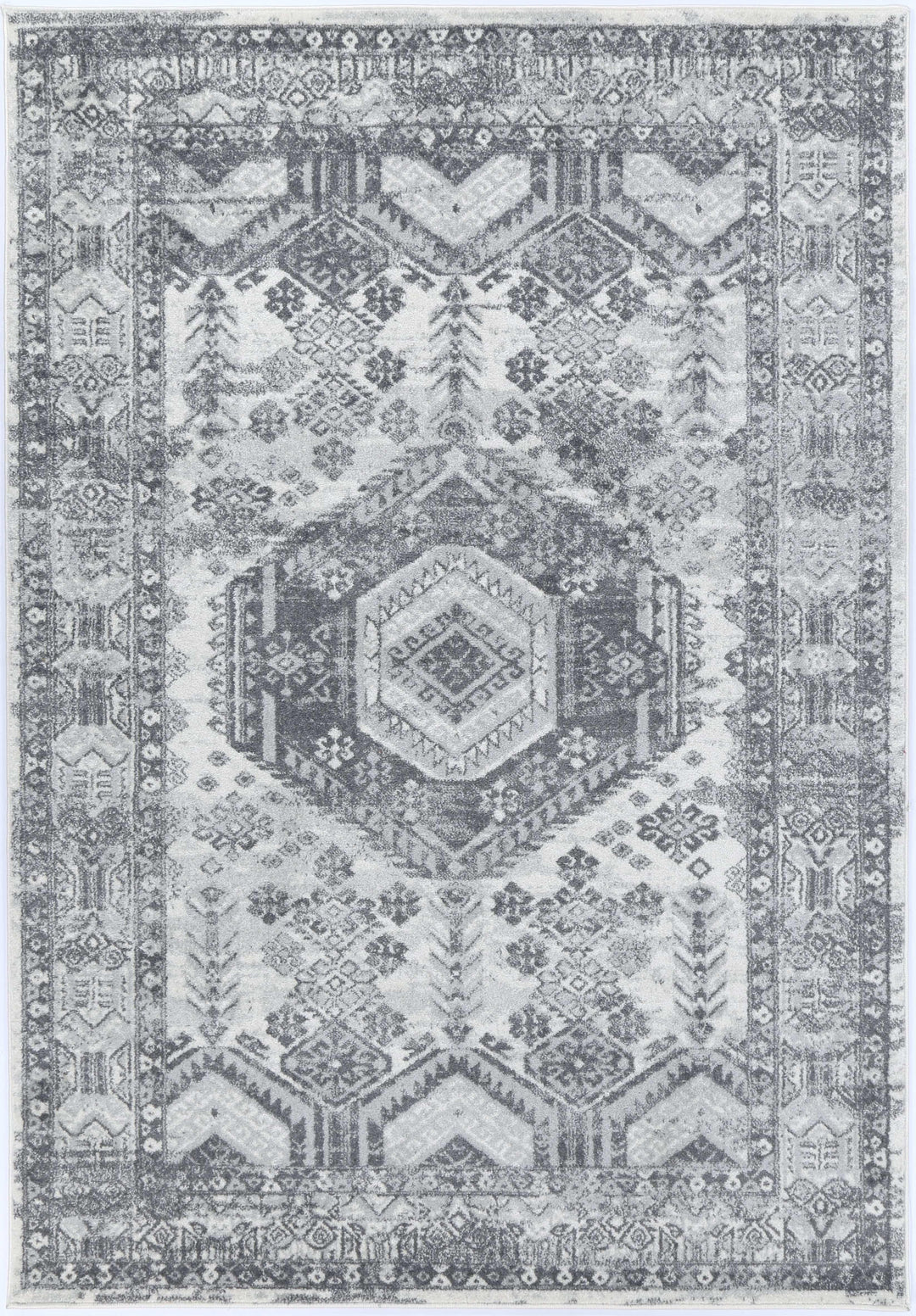 Provence Azure Cream & Grey Rug - DLB Furniture