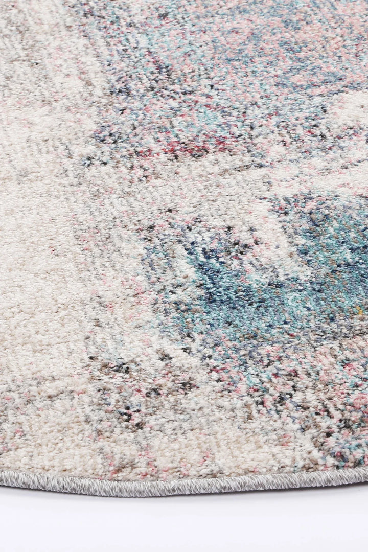 Salsa Aveza Abstract Grey Round Rug - DLB Furniture
