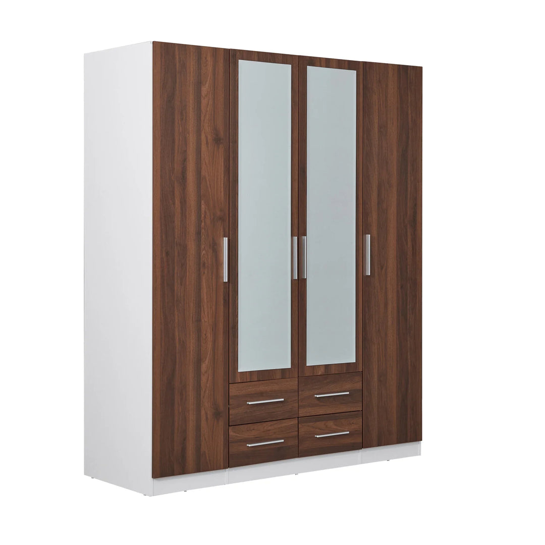 Beli 2 Tone 4 Door Wardrobe - DLB Furniture