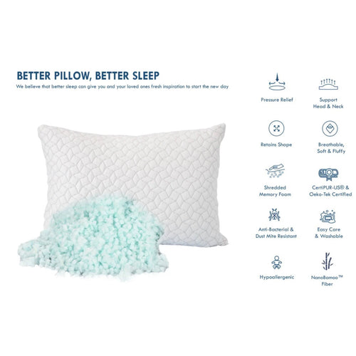 Shredded Gel Memory Foam Pillows - DLB Furniture