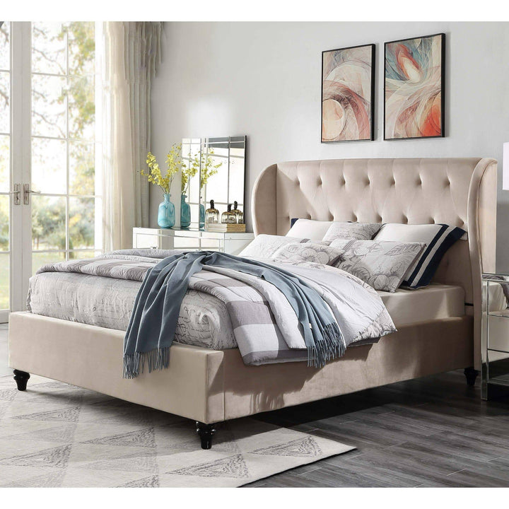 Merida Velvet King Bed - DLB Furniture