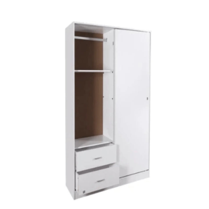Built-in Modular Sliding Door White Wardrobe - DLB Furniture