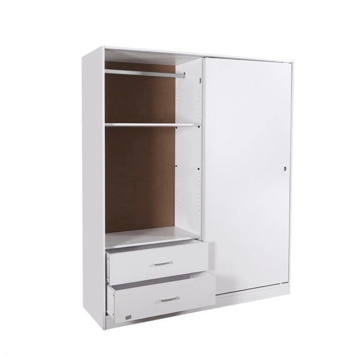 Built-in Modular Sliding Door White Wardrobe - DLB Furniture