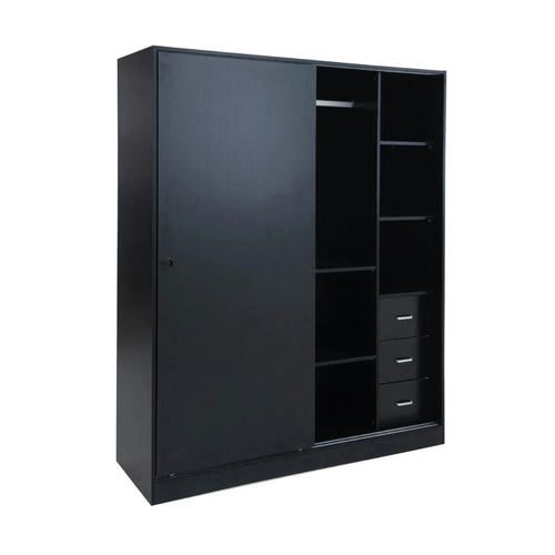 Built-in Modular Wardrobe Sliding doors Black - DLB Furniture