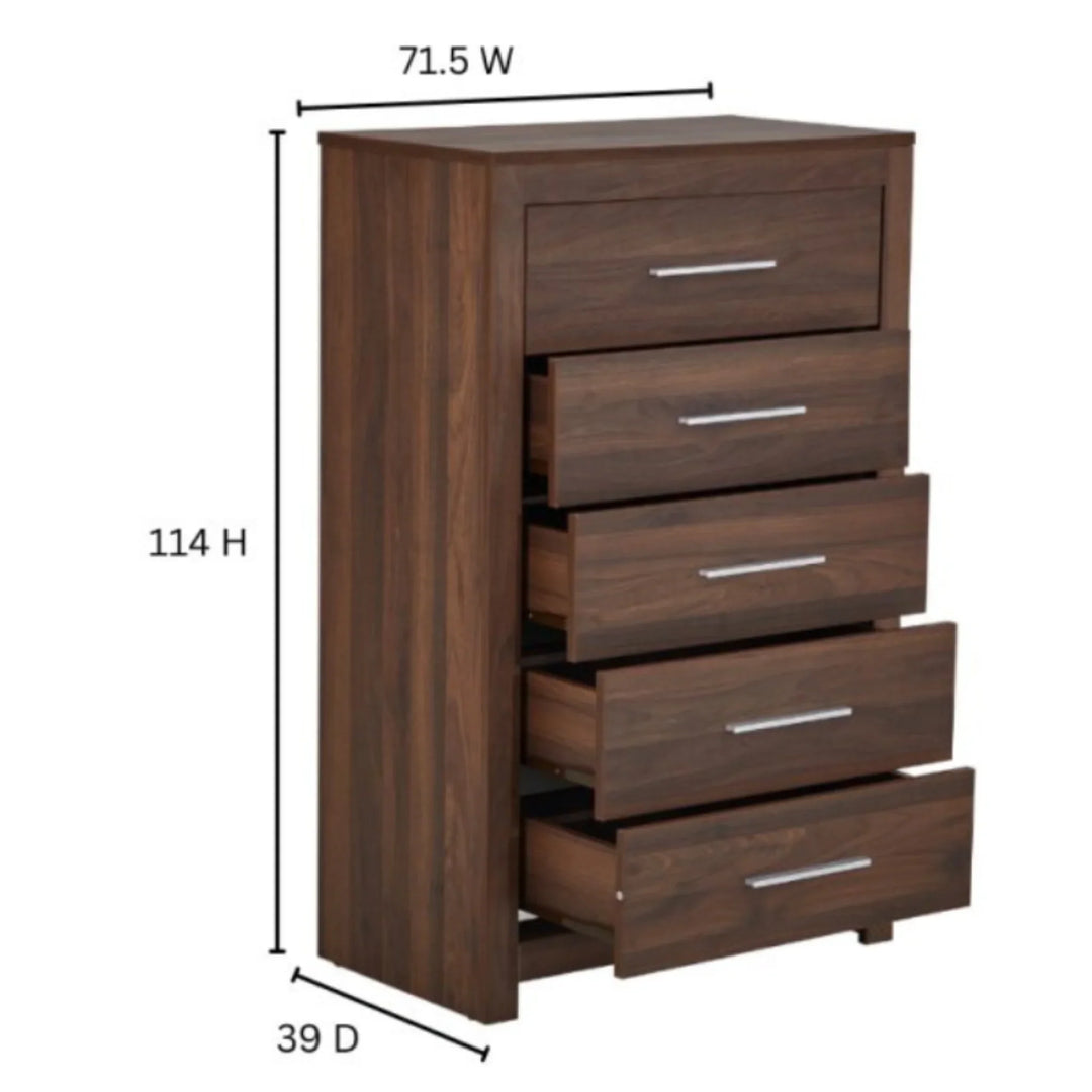5 drawer tall boy dresser - DLB Furniture