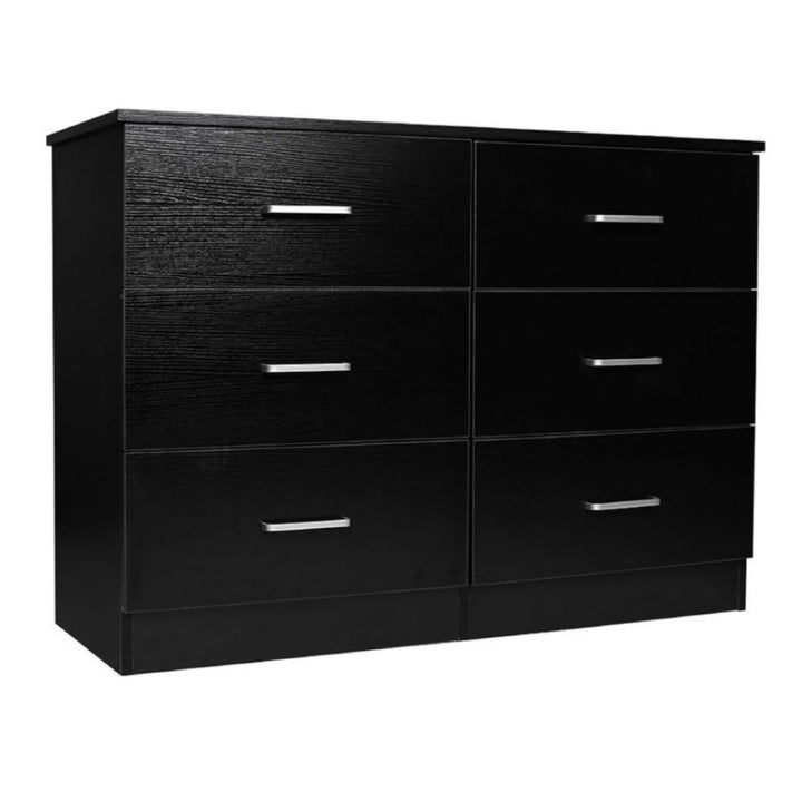 Bali 6 Drawers Lowboy - Black - DLB Furniture