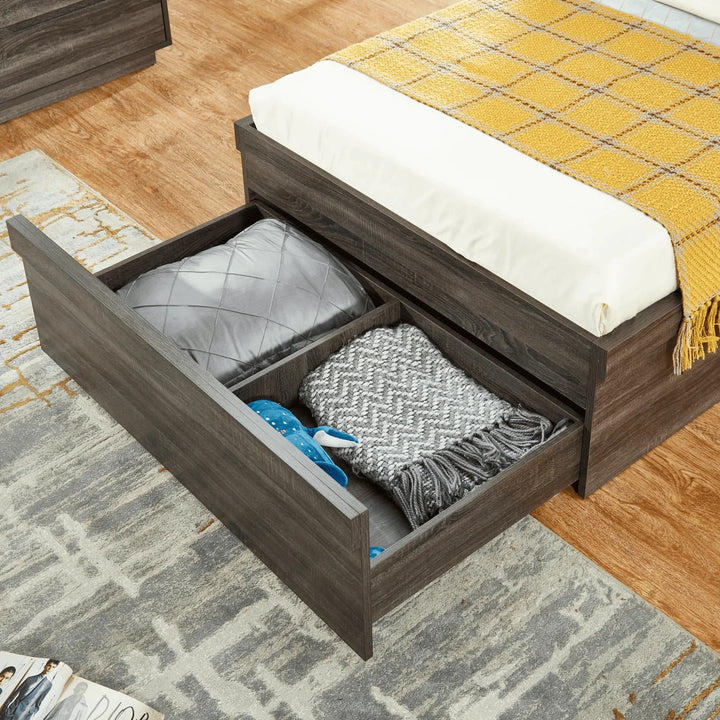 Boston King Single Bed Frame Charcoal - DLB Furniture