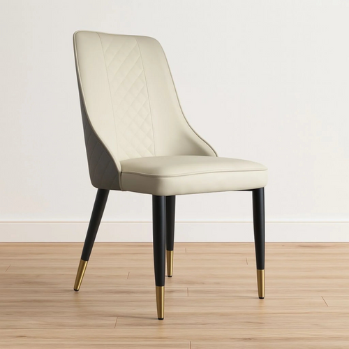 Pandia Microfibre Leather Dining Chairs Grey and White 2 tone - DLB Furniture