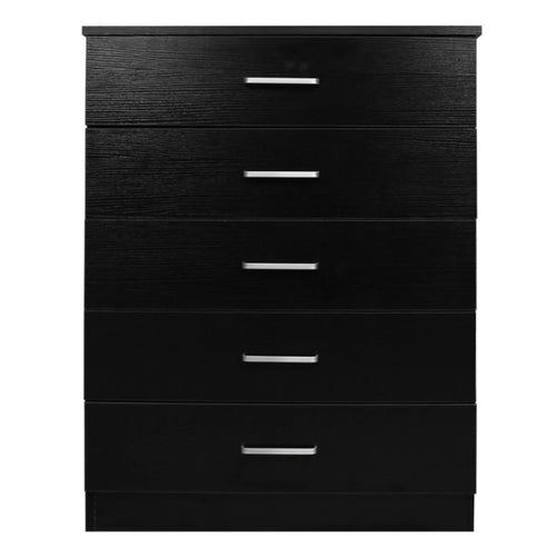 Beli 5 Drawers Tallboy - Black - DLB Furniture