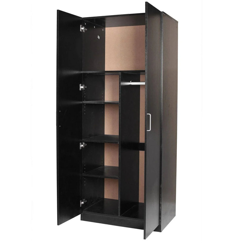 Beli 2 Door Combo Black Wardrobe - DLB Furniture