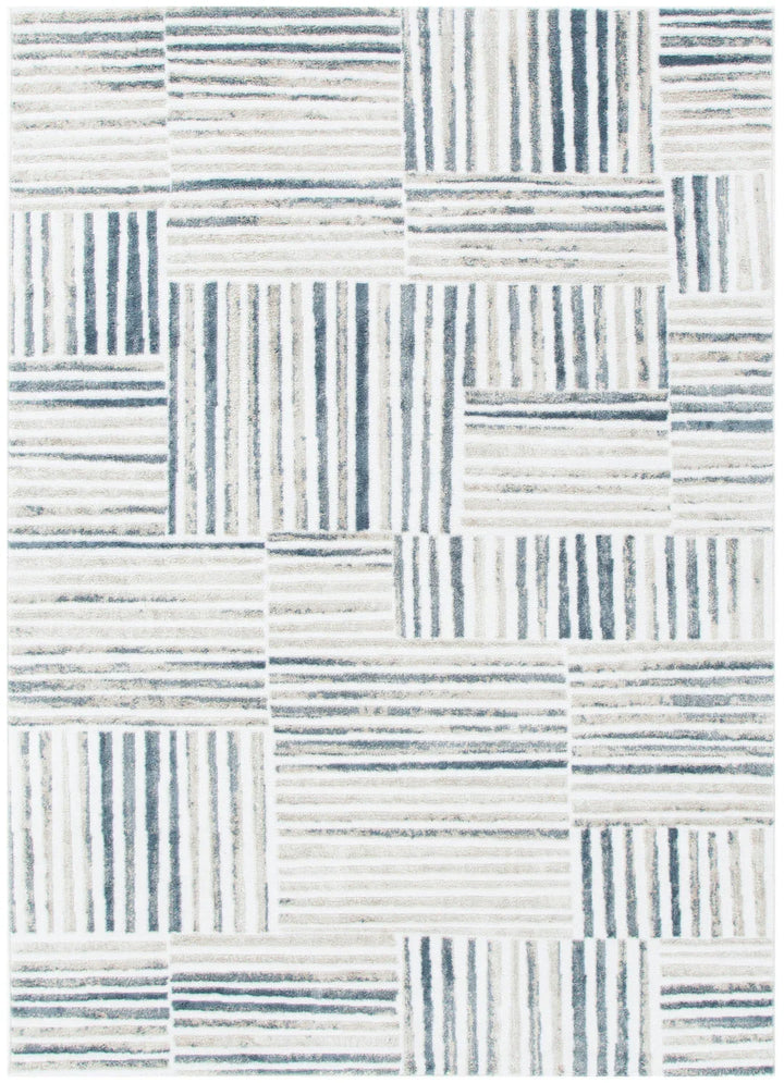 Wellington Geometric Lines Blue Rug - W002 - DLB Furniture