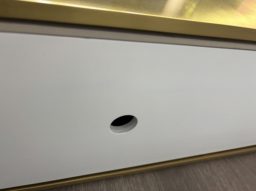 Belinda Extendable Low Line TV Unit Brushed Gold