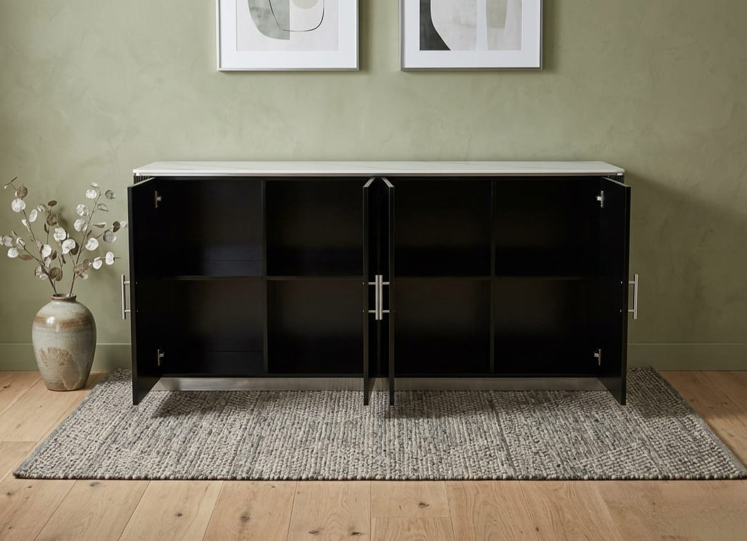 Arcadia Luxury Buffet Table Black (Custom Design Only)