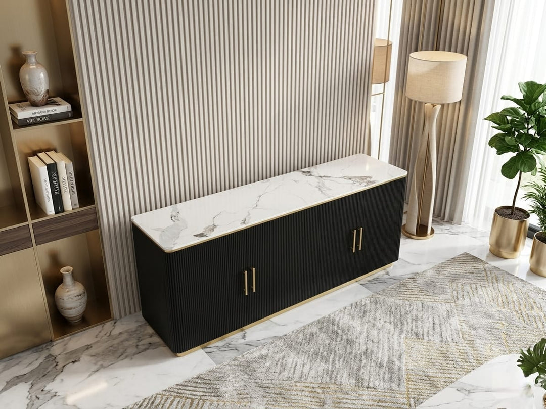 Arcadia Luxury Buffet Table Black (Custom Design Only)