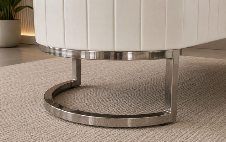 Cloudy Marble Top TV unit (Silver Legs)