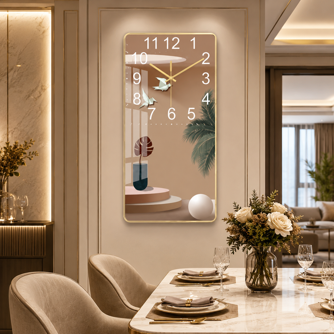Elegant Crystal Porcelain Wall Art Clock – HM-004