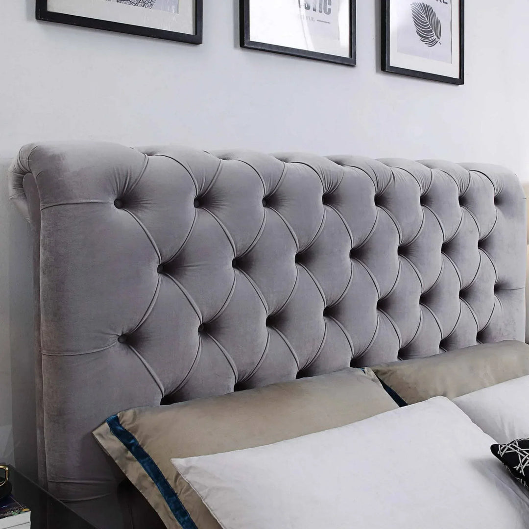Triton Velvet Bedhead - DLB Furniture