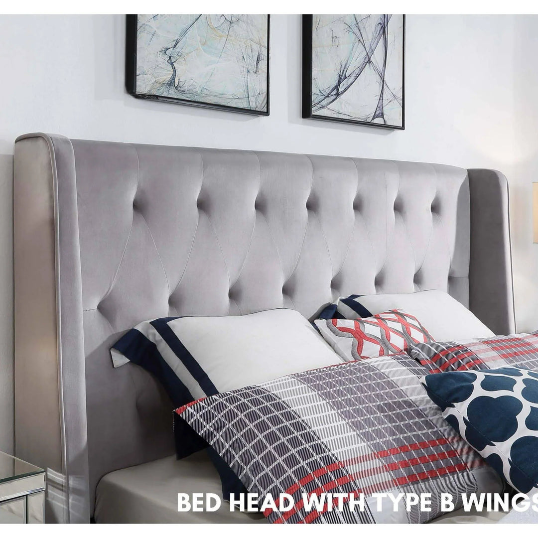 Merida Velvet Bed Head - DLB Furniture
