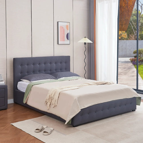 Begnas Gas Lift Storage King Bed Frame - DLB Furniture