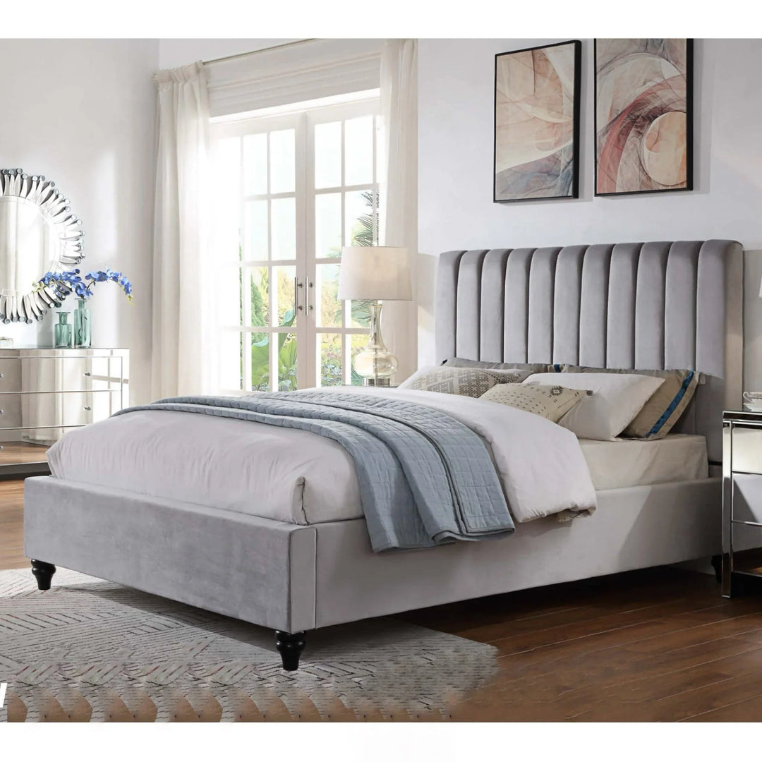 Belair Velvet King Bed Frame - DLB Furniture