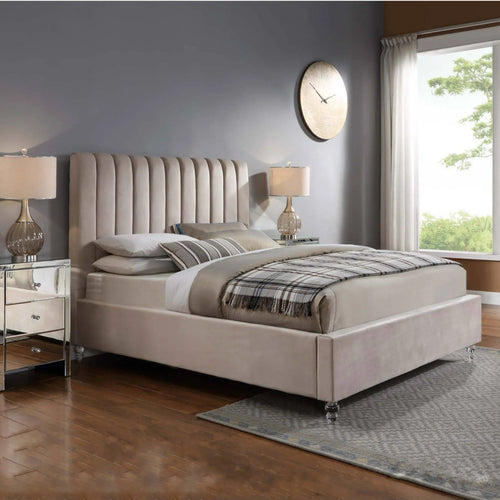 Belair Velvet Queen Bed Frame - DLB Furniture