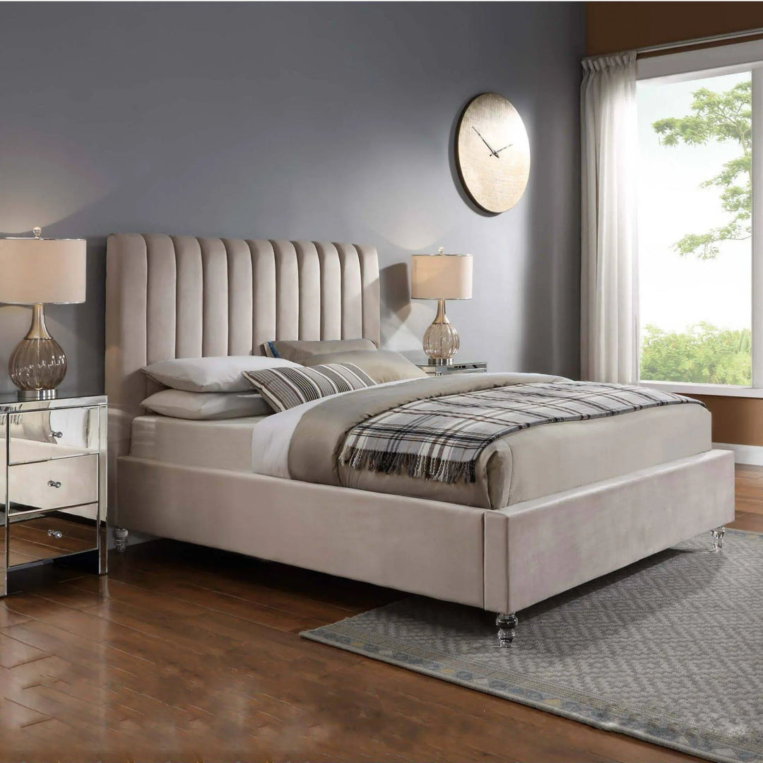 Belair Velvet King Bed Frame - DLB Furniture