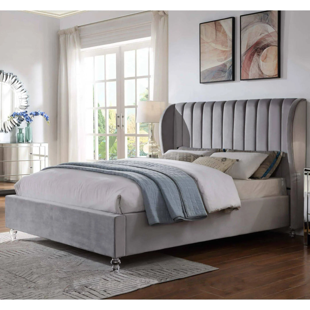Belair Velvet King Bed Frame - DLB Furniture