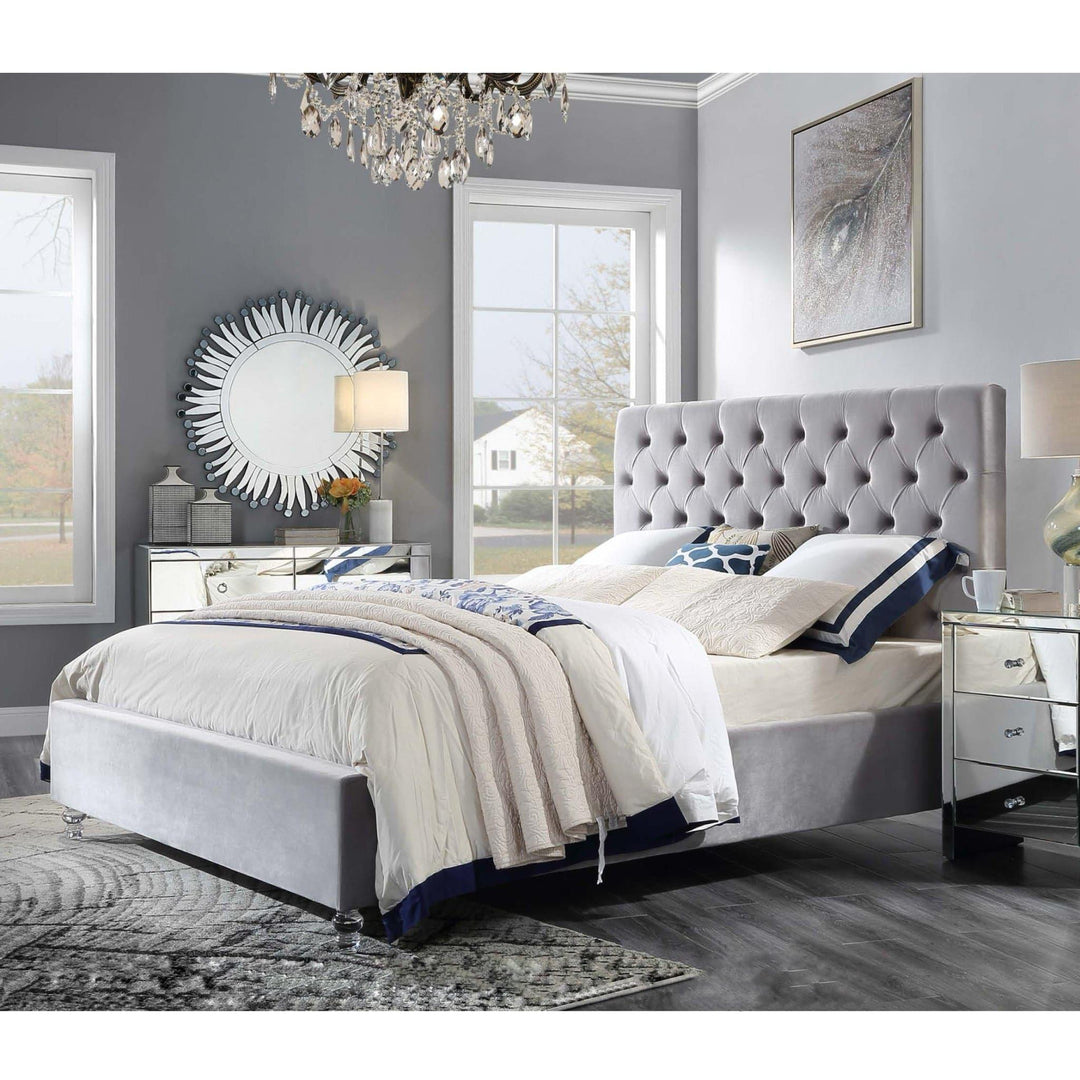 Colima Velvet King Bed Frame - DLB Furniture