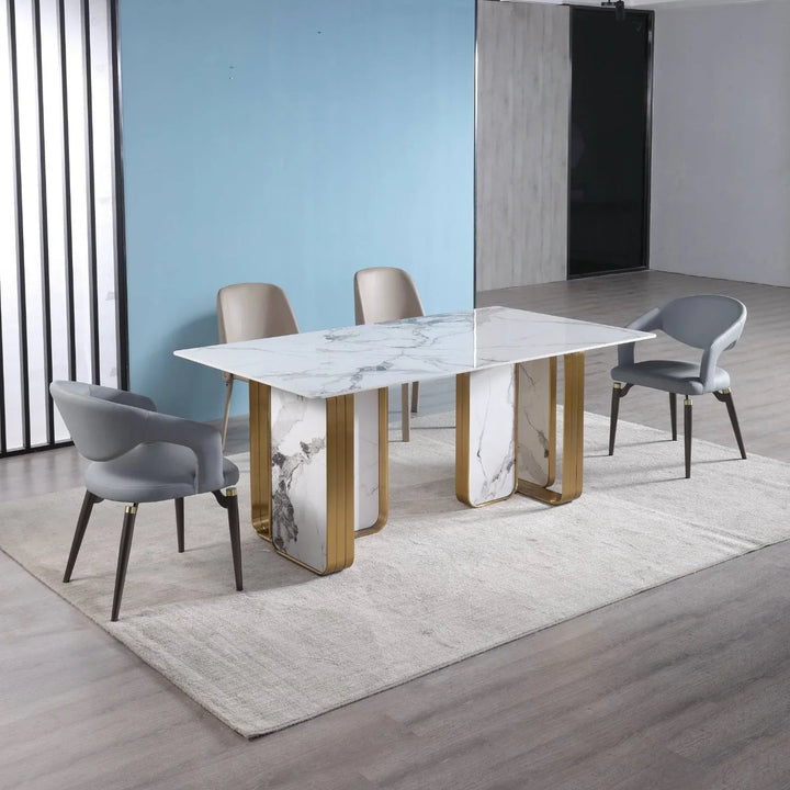 Catalyst Marbella white sintered stone dining table - DLB Furniture