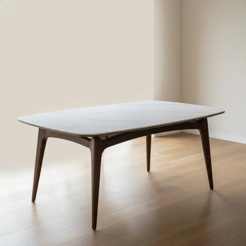 Luxury Wooden Dining Table with Sintered Stone Top - DLB Furniture