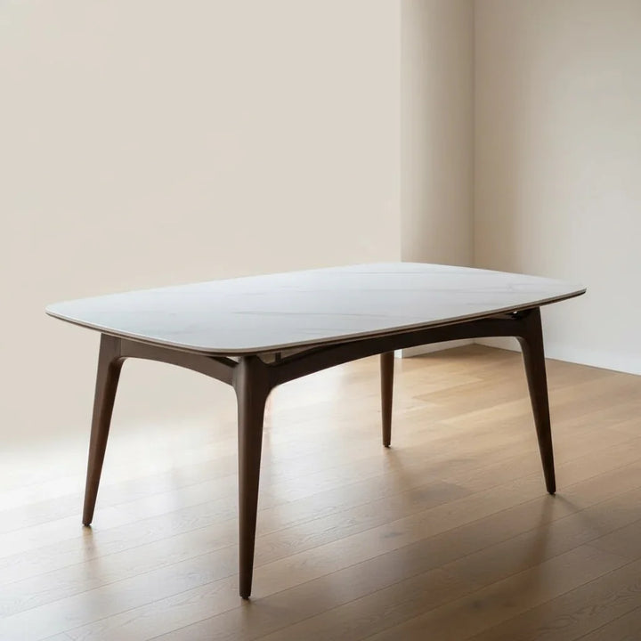 Luxury Wooden Dining Table with Sintered Stone Top - DLB Furniture