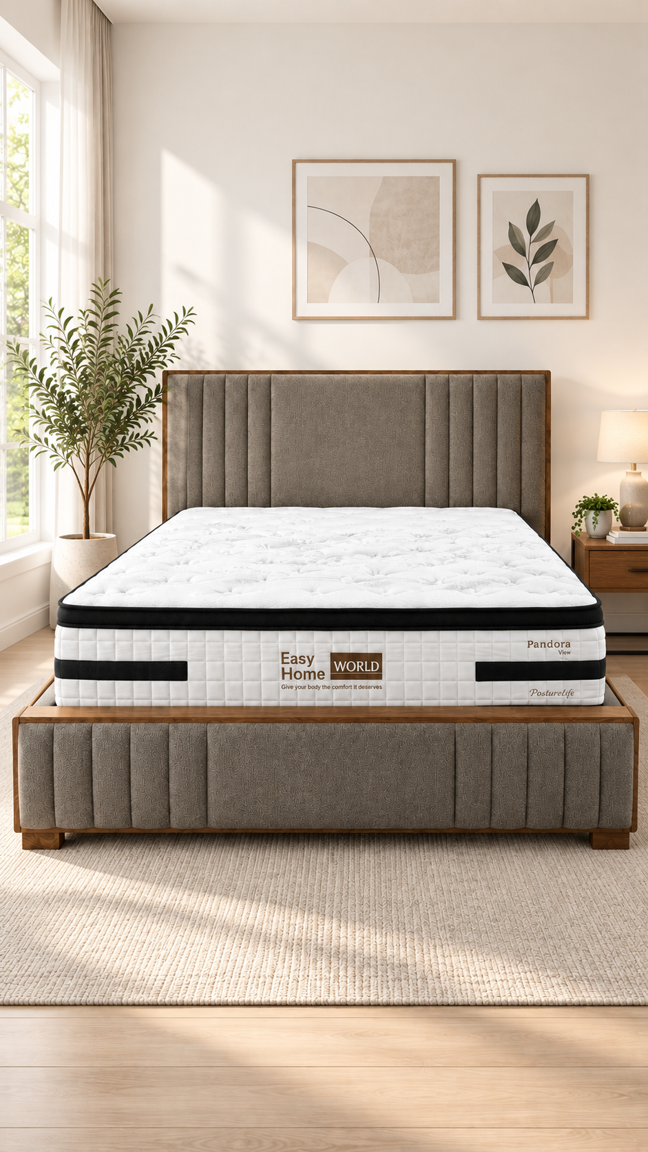 Luxe Fabric Bed Frame Queen (Fabric Bed Frame Queen)