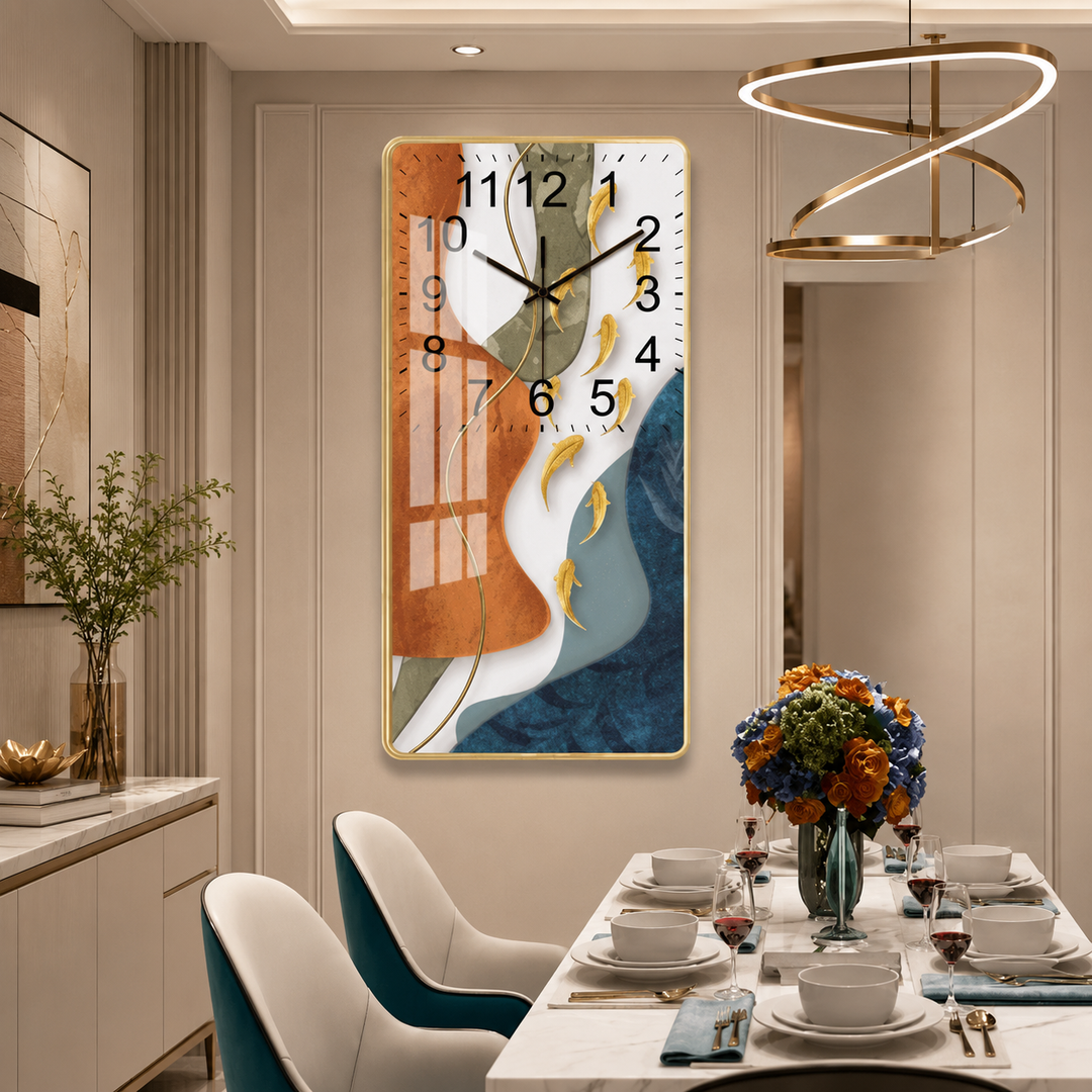 Elegant Crystal Porcelain Wall Art Clock – HM-005