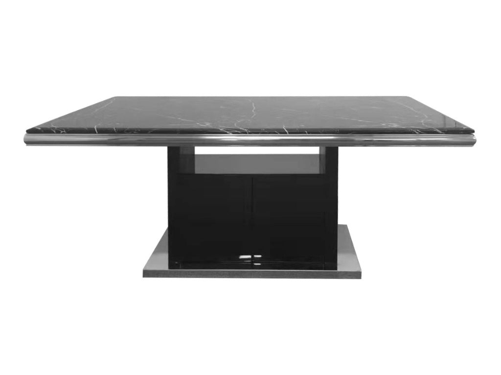 Casterley Stone Top Dining Table Black