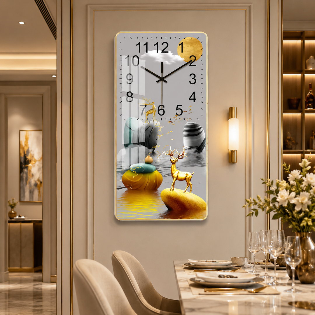 Elegant Crystal Porcelain Decorative Wall Clock – HM-001