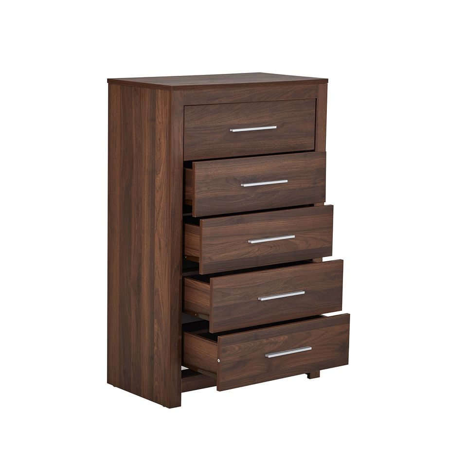Hudson 5 Drawer Chest – Walnut