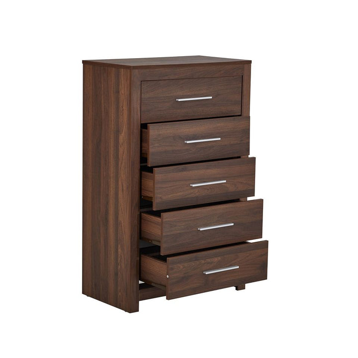 Hudson 5 Drawer Chest – Walnut