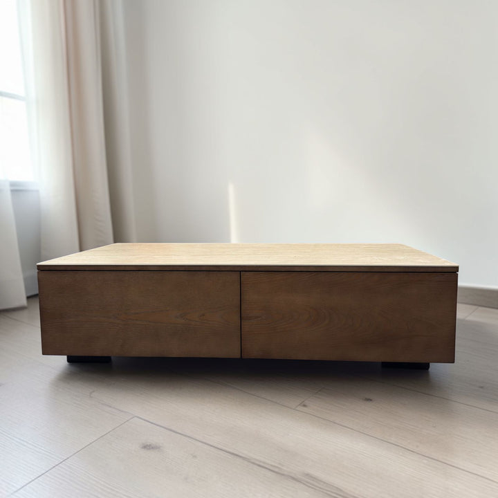 Solid Ash Wood Coffee Table