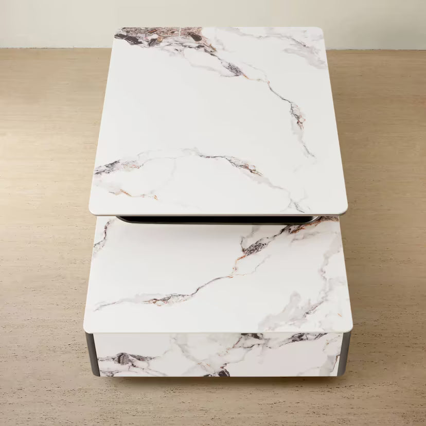 Catalyst Modern Sintered Stone Coffee Table –Black nickle